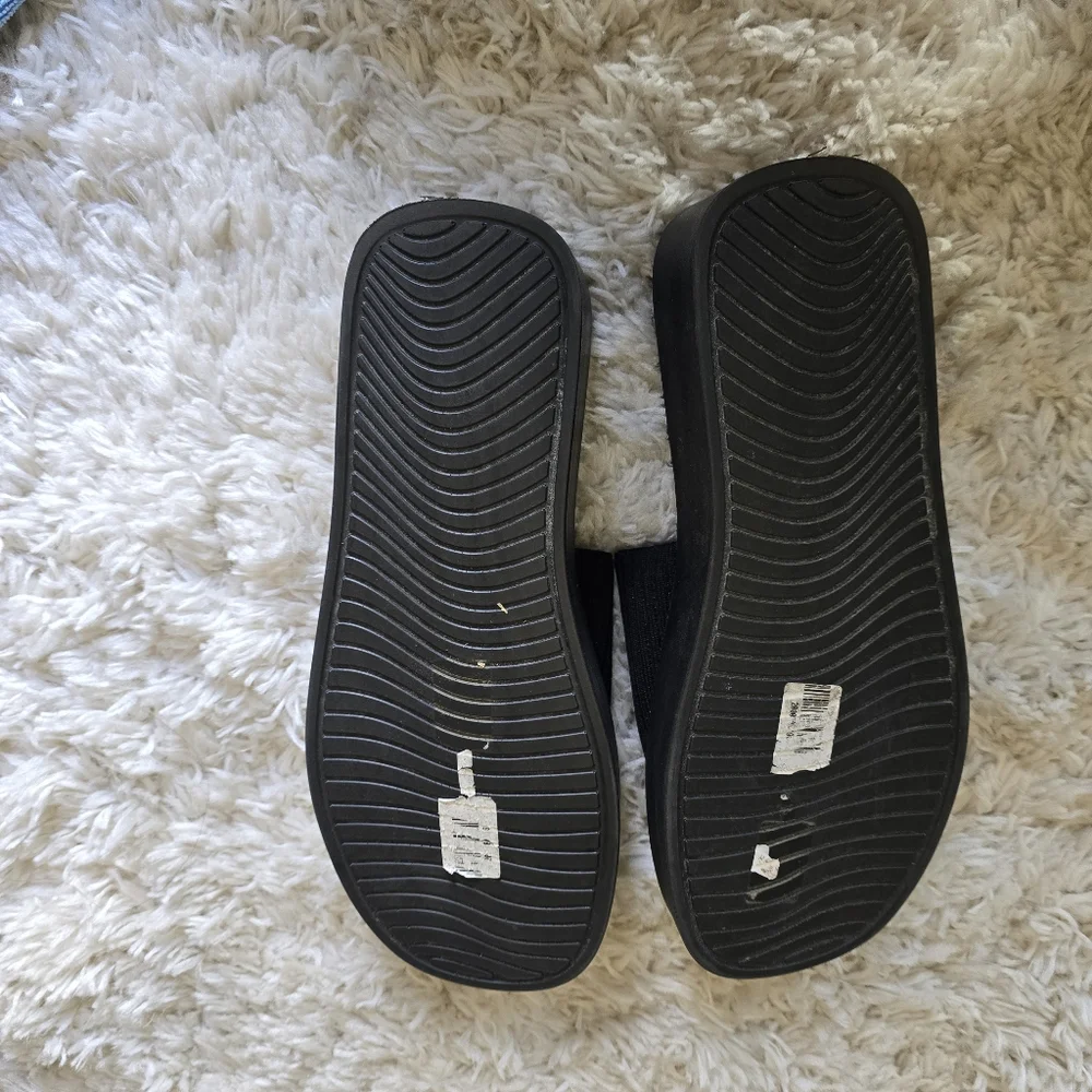 Steve Madden Black Women's Slide Sandals Size 7/8 Blacks Y2k 90s‎